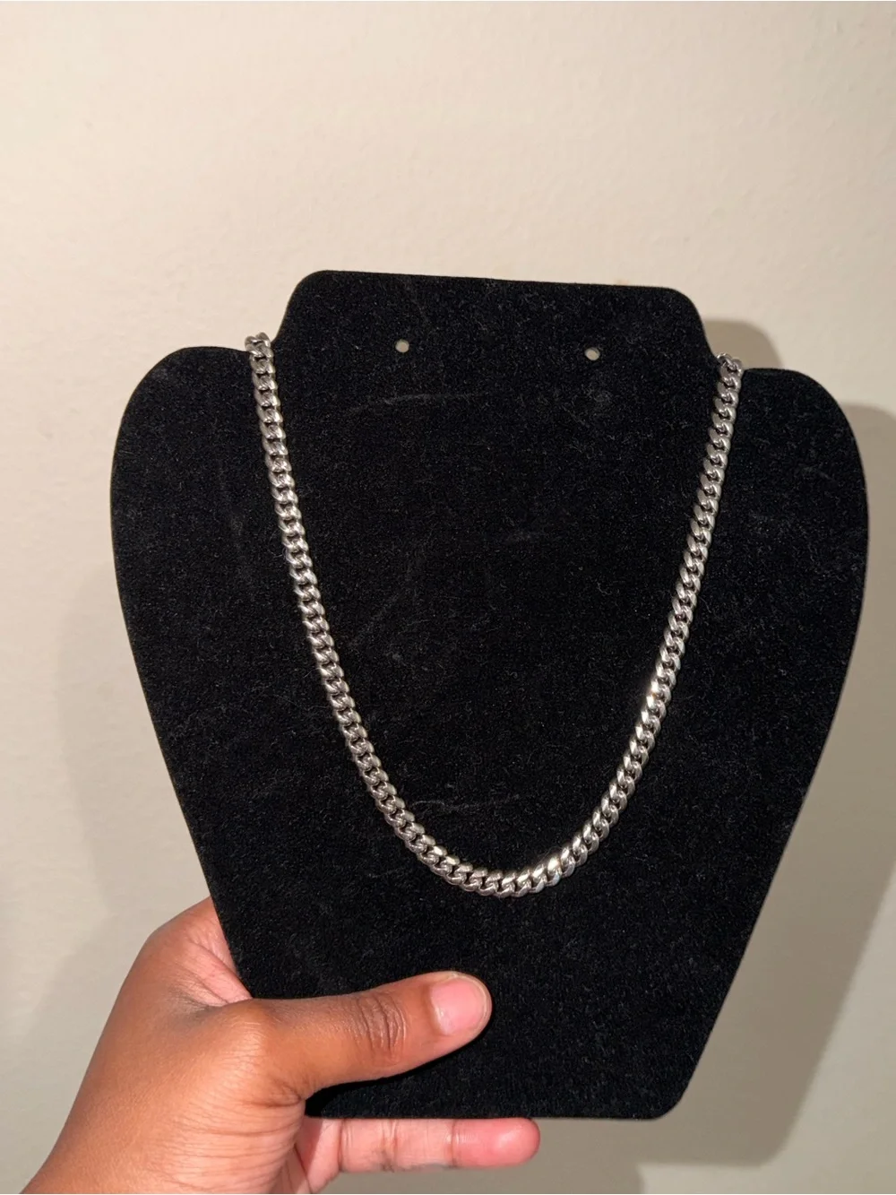 miami 14k white gold Cuban Link Chain Necklace for Men